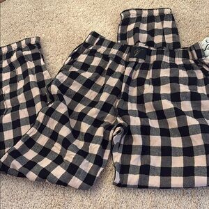 Checkered Pajama Set in Black and Cream